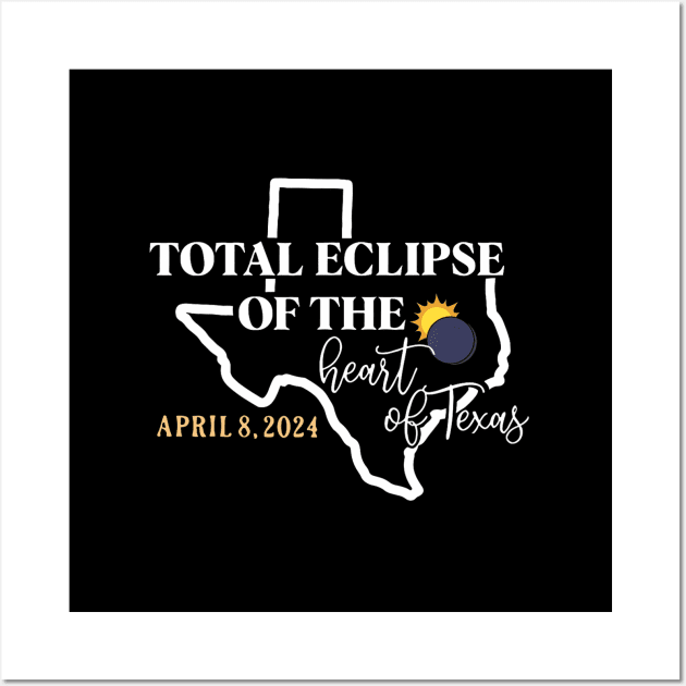 Total Eclipse Of The He Of Texas Solar Eclipse April 2024 Wall Art by Diana-Arts-C